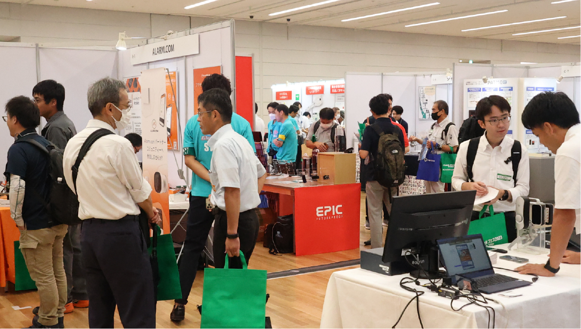 前回展示会の展示ブースの様子